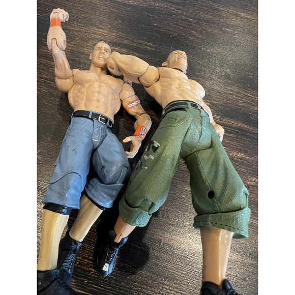 WWE Other - Lot Of 2 John Cena Action Figure WWE Wrestling 7" 2003 2010 AEW Toys